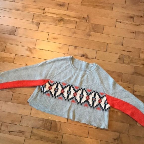 MaxMara Gray and Red Patterned Sweater - Picture 6 of 10